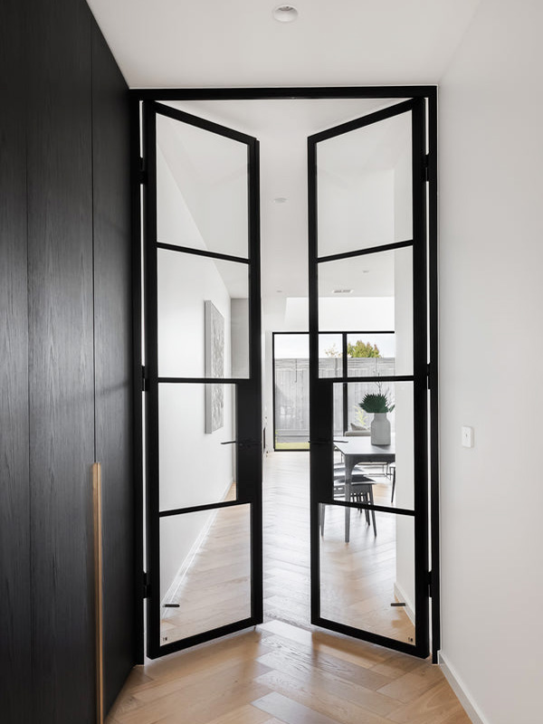 black steel doors French London UK