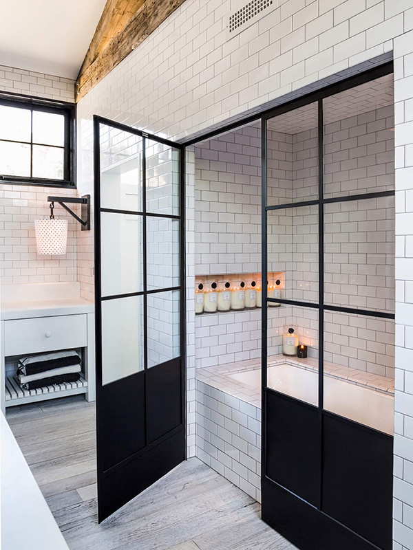black steel internal french doors UK
