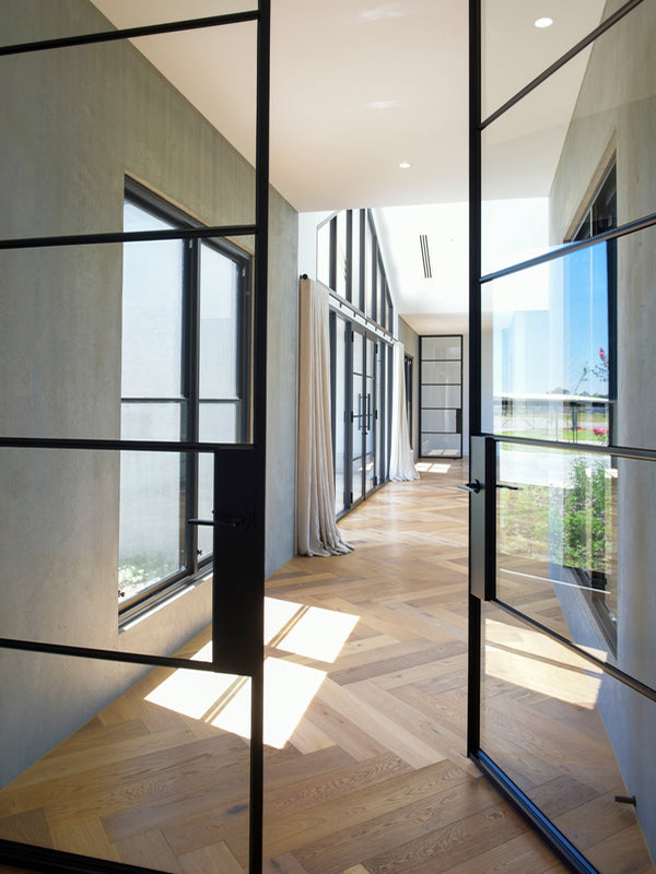 black steel internal french doors UK manufacturer luxury