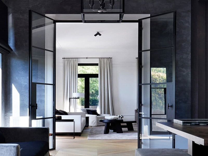 black steel internal french doors UK